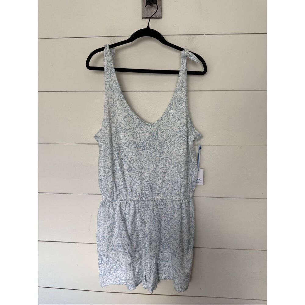 Southern Tide Women’s Medium 100% Cotton Tillie Tie Romper New